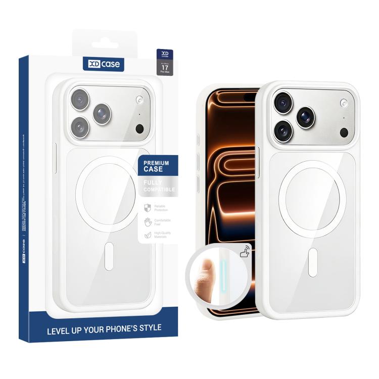 XDcase JINDUN Clear Cover Independent Metal Button Magnetic Phone Case, For iPhone 17 Pro Max, For iPhone 17 Pro, For iPhone 17