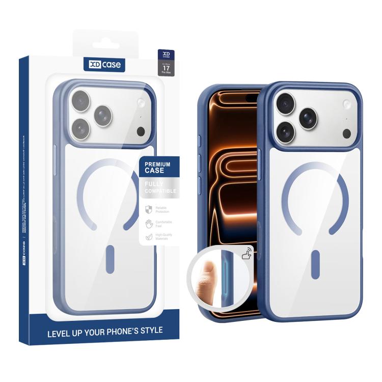 XDcase JINDUN Clear Cover Independent Metal Button Magnetic Phone Case, For iPhone 17 Pro Max, For iPhone 17 Pro, For iPhone 17