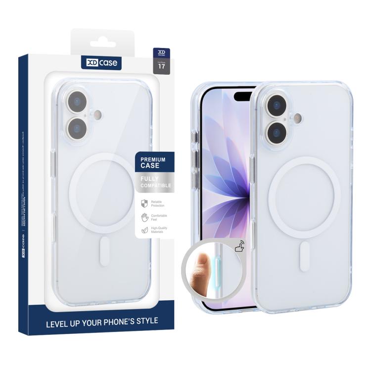 XDcase Frosted Transparent Magnetic Shockproof Phone Case, For iPhone 18, For iPhone 18 Pro, For iPhone 18 Pro Max, For iPhone 17 Pro Max, For iPhone 17 Pro, For iPhone 17