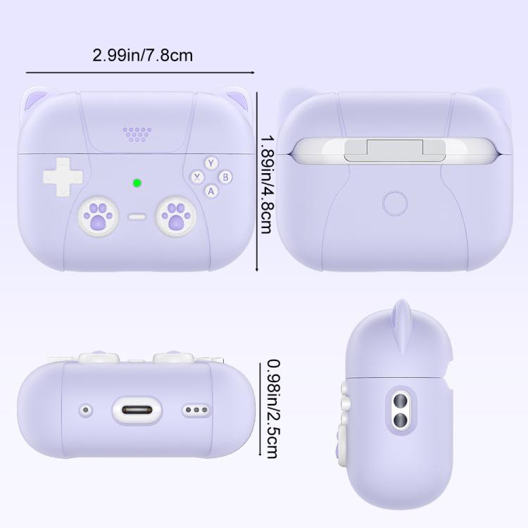 XDcase Retro Cat Cartoon Silicone Earbuds Case, For AirPods Pro 3, For AirPods 4, For AirPods Pro 2 / 1