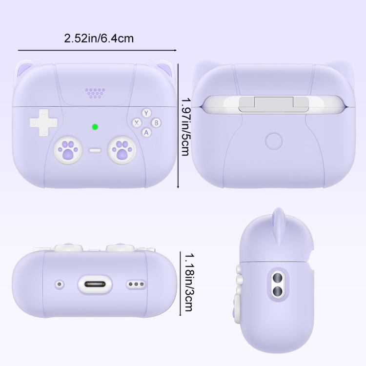 XDcase Retro Cat Cartoon Silicone Earbuds Case, For AirPods 5 / 4, For AirPods Pro 3, For AirPods Pro 2