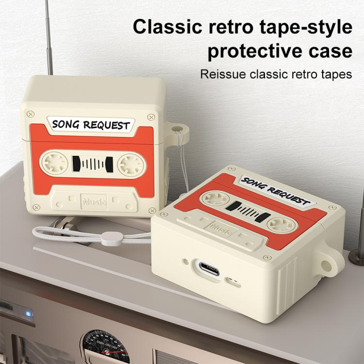 XDcase Retro Cassette Style Silicone Earbuds Case, For AirPods 5 / 4, For AirPods Pro 3, For AirPods Pro 2