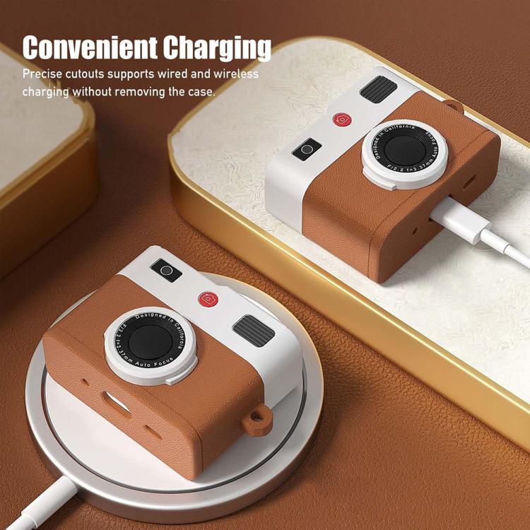 XDcase Retro Camera Style Silicone Earbuds Case, For AirPods 5 / 4, For AirPods Pro 3, For AirPods Pro 2