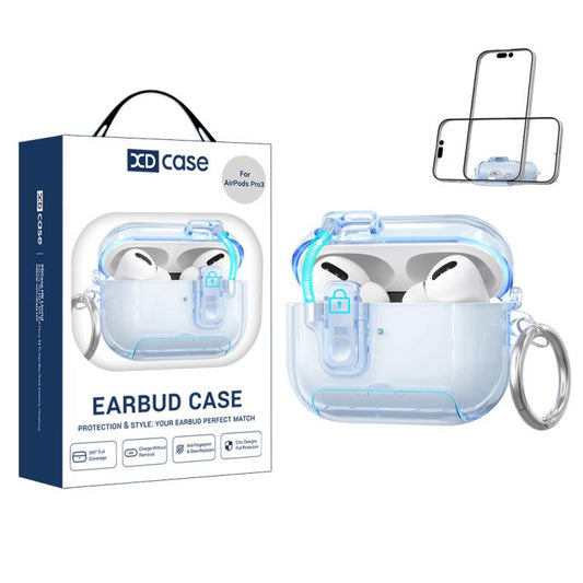 XDcase Clear TPU Auto Pop-Up Earbud Case with Holder, For AirPods Pro 3, For AirPods 4, For AirPods Pro 2