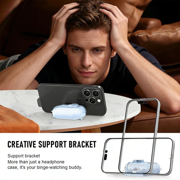 XDcase Clear TPU Auto Pop-Up Earbud Case with Holder, For AirPods Pro 3, For AirPods 4, For AirPods Pro 2
