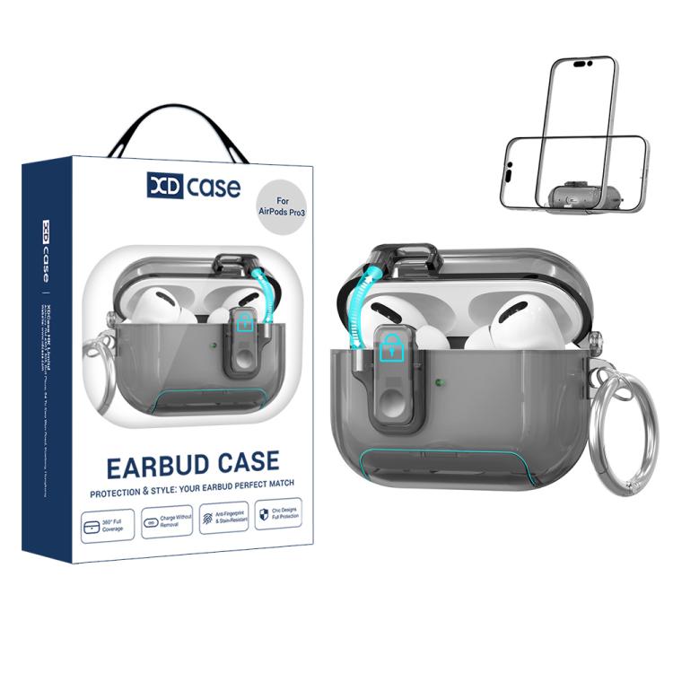 XDcase Clear TPU Auto Pop-Up Earbud Case with Holder, For AirPods Pro 3, For AirPods 4, For AirPods Pro 2