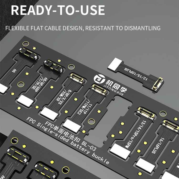 JTX BL-03 Power Cable Battery Soft FPC Connector Supports iPhone 6 to 16 Series, JTX BL-03