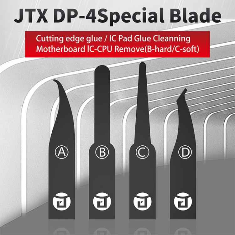 JTX DP-4 4 in 1 Hand Grinding Multifunctional Motherboard CPU IC Glue Removal Blades, JTX DP-4