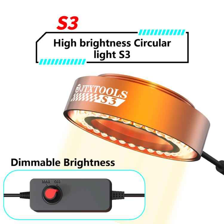 JTX S3 Aluminum Alloy 31Pcs High Brightness LED Microscope Dustproof Light Source, JTX S3