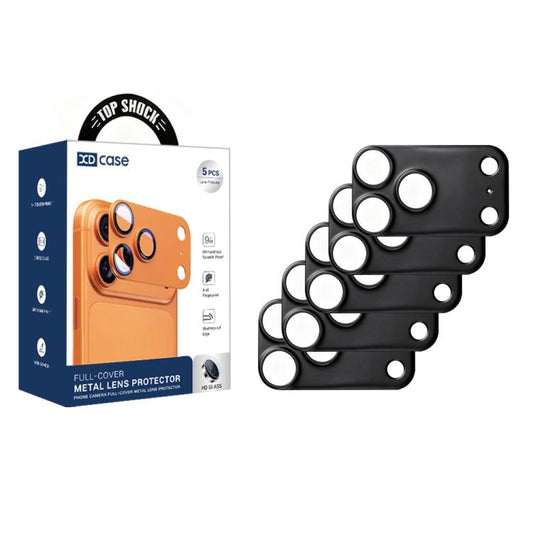 XDcase 5pcs Titanium Alloy Hollow Camera Lens Protector, For iPhone 17 Pro Max, For iPhone 17 Pro