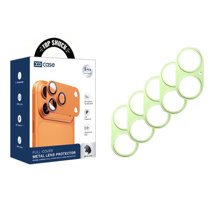 XDcase 5pcs Titanium Alloy Hollow Camera Lens Protector, For iPhone 17