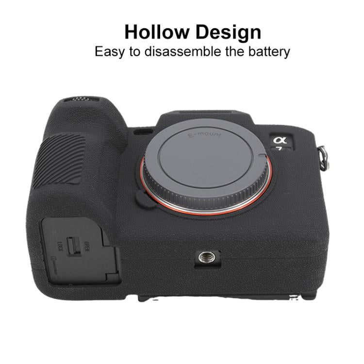 Litchi Texture Soft Silicone Protective Case, For Sony Alpha 7 V / ILCE-7M5