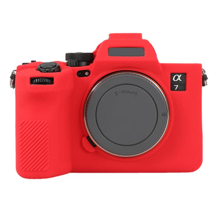 Litchi Texture Soft Silicone Protective Case, For Sony Alpha 7 V / ILCE-7M5