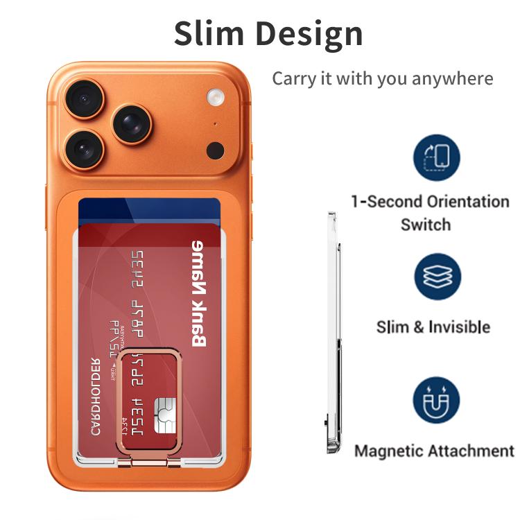 XDcase Magnetic Back Card Slot with Holder For iPhone / Galaxy & More