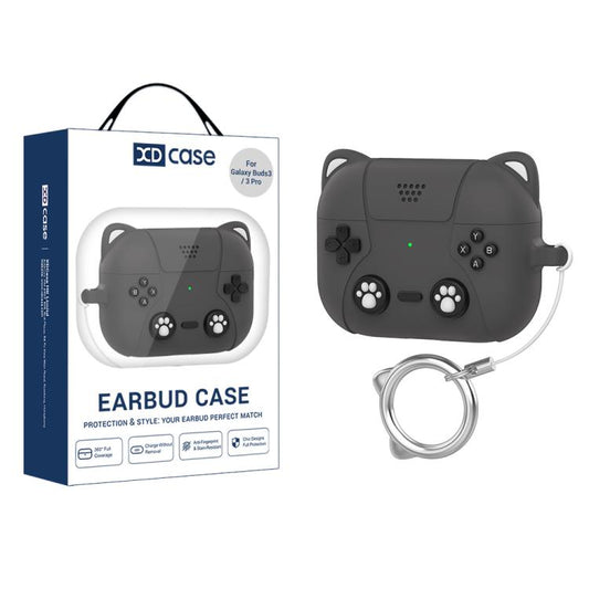 XDcase Retro Cat Cartoon Silicone Earbuds Case, For Samsung Galaxy Buds3 / 3 Pro / 3 FE