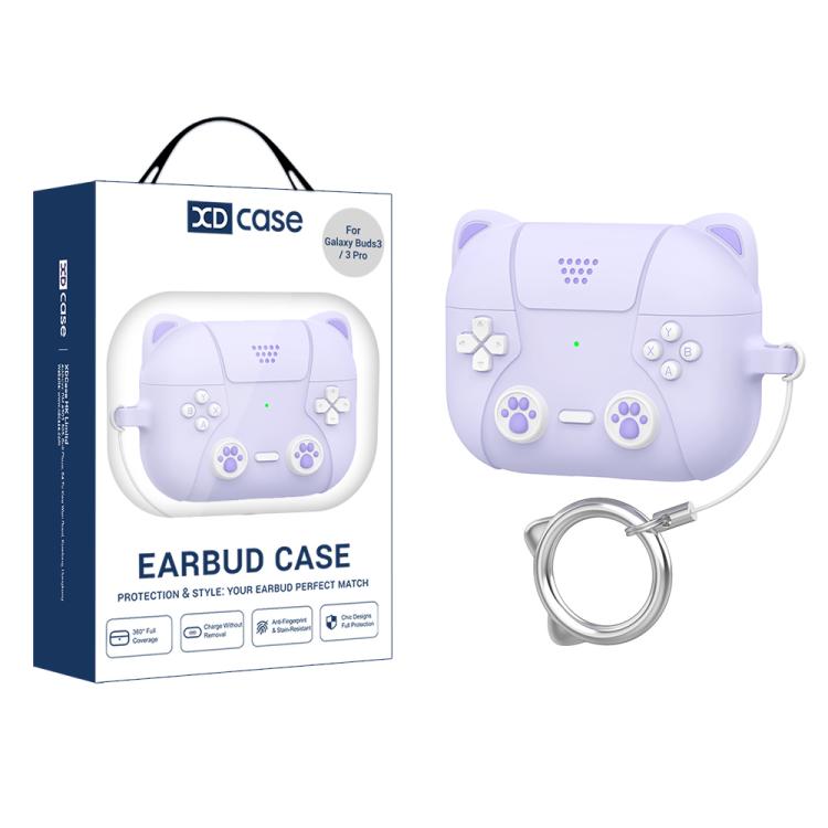 XDcase Retro Cat Cartoon Silicone Earbuds Case, For Samsung Galaxy Buds3 / 3 Pro / 3 FE