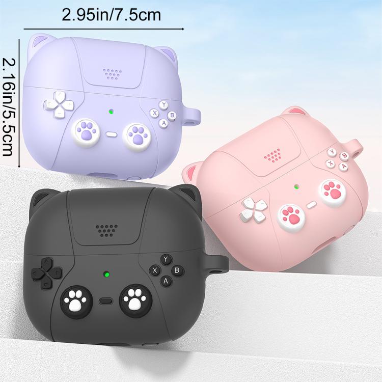 XDcase Retro Cat Cartoon Silicone Earbuds Case, For Samsung Galaxy Buds3 / 3 Pro / 3 FE