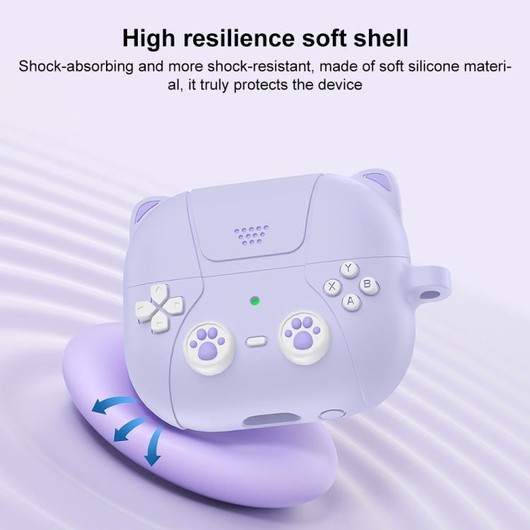 XDcase Retro Cat Cartoon Silicone Earbuds Case, For Samsung Galaxy Buds3 / 3 Pro / 3 FE
