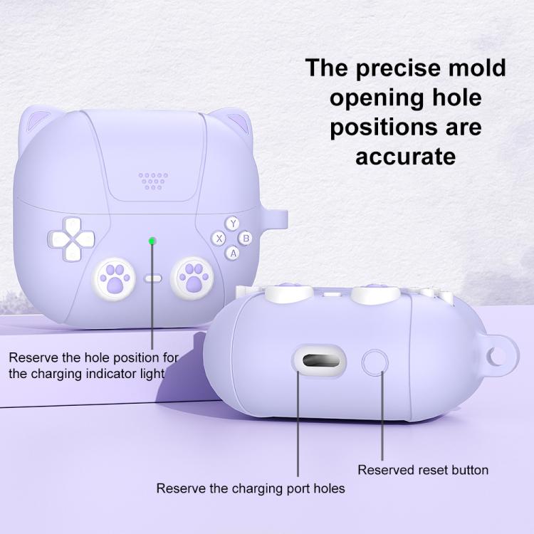 XDcase Retro Cat Cartoon Silicone Earbuds Case, For Samsung Galaxy Buds3 / 3 Pro / 3 FE