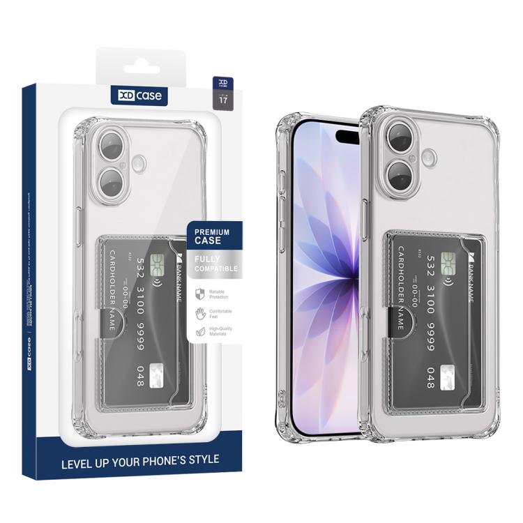 XDcase Clear TPU Card Slot Precision Hole Phone Case, For iPhone 17 Pro Max, For iPhone 17 Pro, For iPhone 17, For iPhone Air
