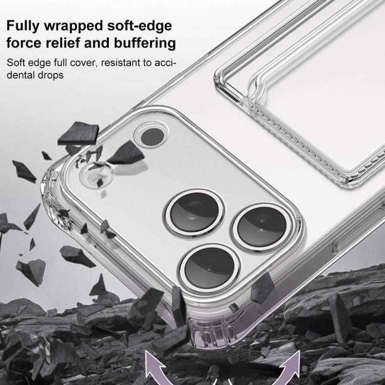 XDcase Clear TPU Card Slot Precision Hole Phone Case, For iPhone 17 Pro Max, For iPhone 17 Pro, For iPhone 17, For iPhone Air