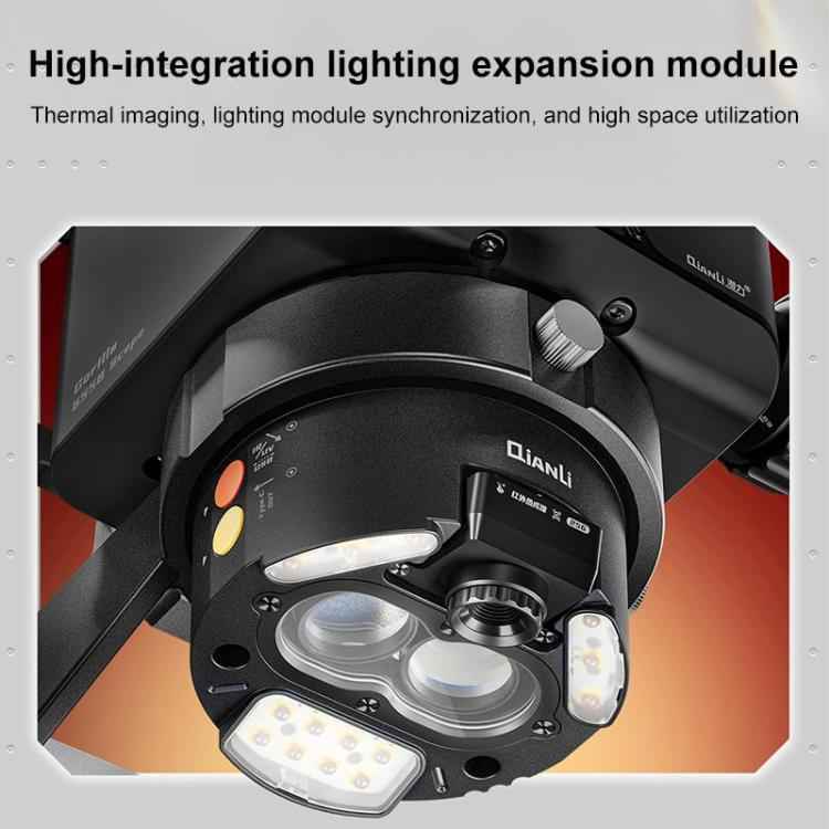 QianLi 6558 6.5X-58X Gorilla Trinocular Microscope with Light Source + UV Lamp + 256 IR Module, with Light Source + UV Lamp + 256 IR Module, Plug:US Plug, QianLi 6558 with 256 IR Module EU Plug