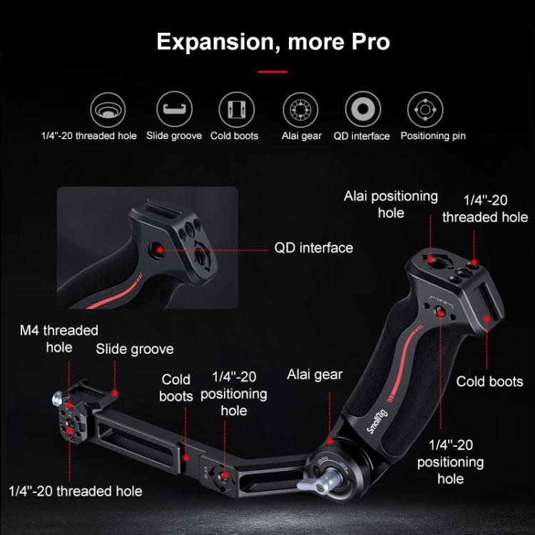 For DJI RS3 mini SmallRig Gimbal Mount, Sling Handle, Arca-Swiss Mount Plate, Extended Vertical Arm