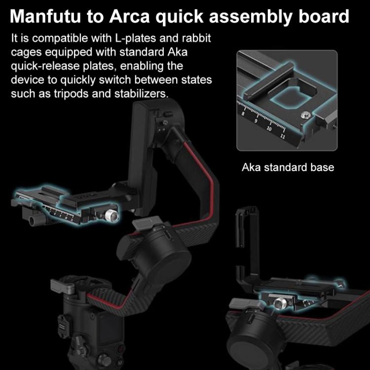 For DJI RS3 mini SmallRig Gimbal Mount, Sling Handle, Arca-Swiss Mount Plate, Extended Vertical Arm