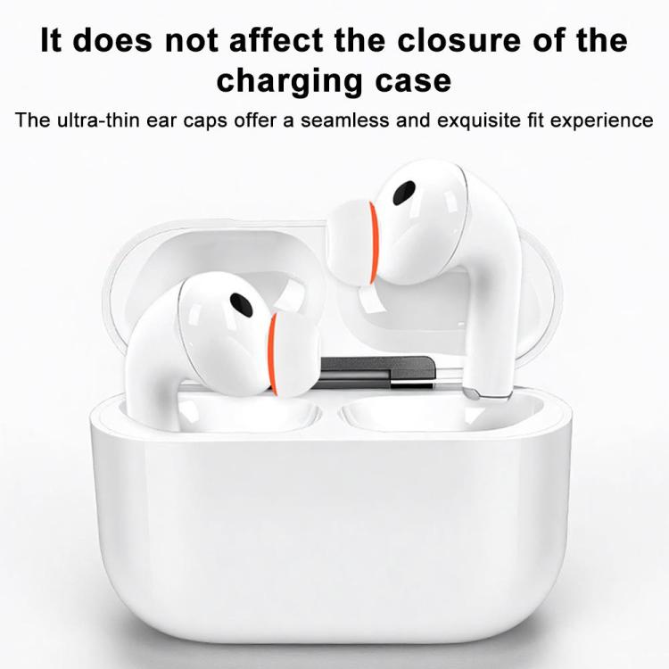 XDcase 4 Pairs Replacement Silicone Sponge Ear Tips, XS/S/M/L Size, 4 Pairs XS/S/M/L Size(White Orange)
