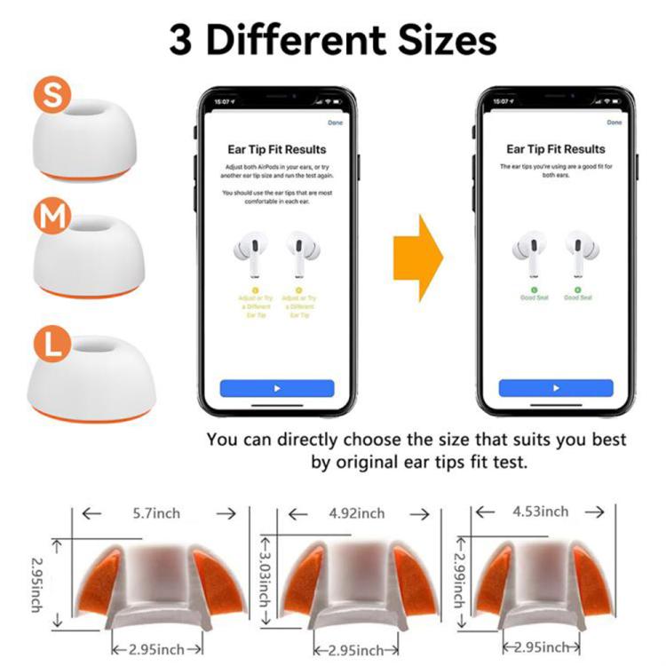 XDcase 3 Pairs Replacement Silicone Sponge Ear Tips, M Size, 3 Pairs M Size