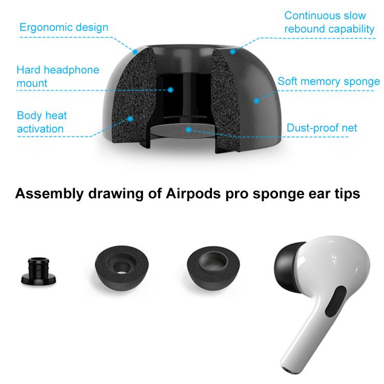 XDcase 3 Pairs Replacement Memory Foam Ear Tips, L Size, 3 Pairs L Size