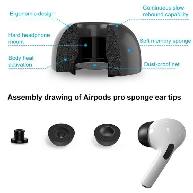 XDcase 3 Pairs Replacement Memory Foam Ear Tips, M Size, 3 Pairs M Size