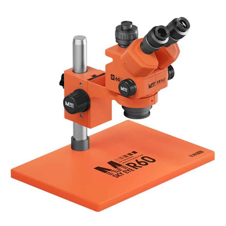 MaAnt Sky Eye R60 7-60X Colorful Trinocular Microscope with Large Base