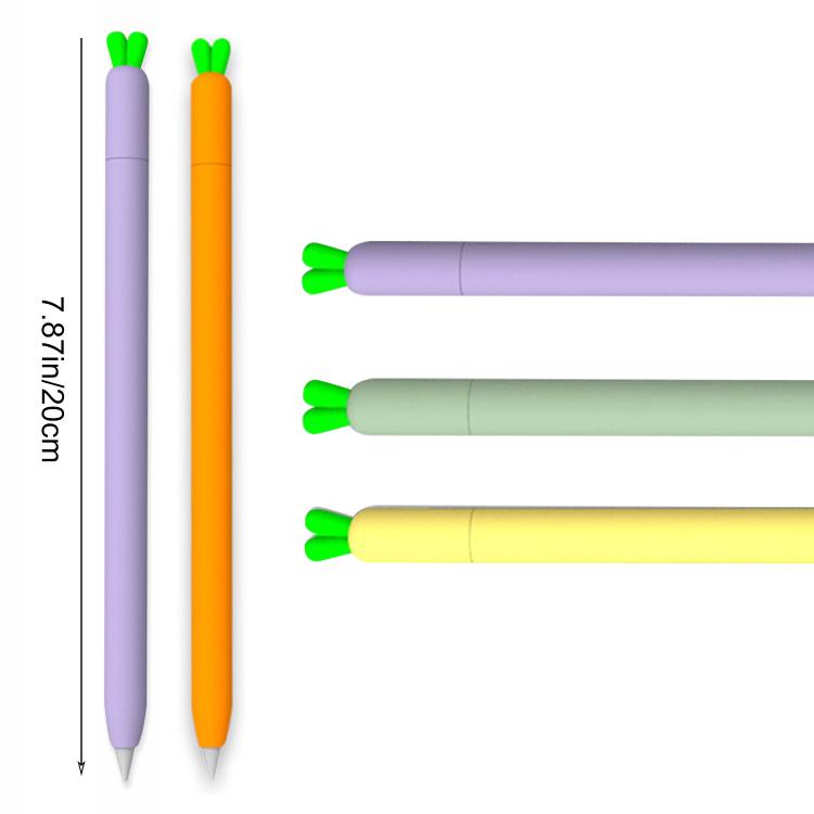 XDcase Cute Carrots Design Anti-Slip Silicone Stylus Pen Sleeve, For Apple Pencil Pro / 2