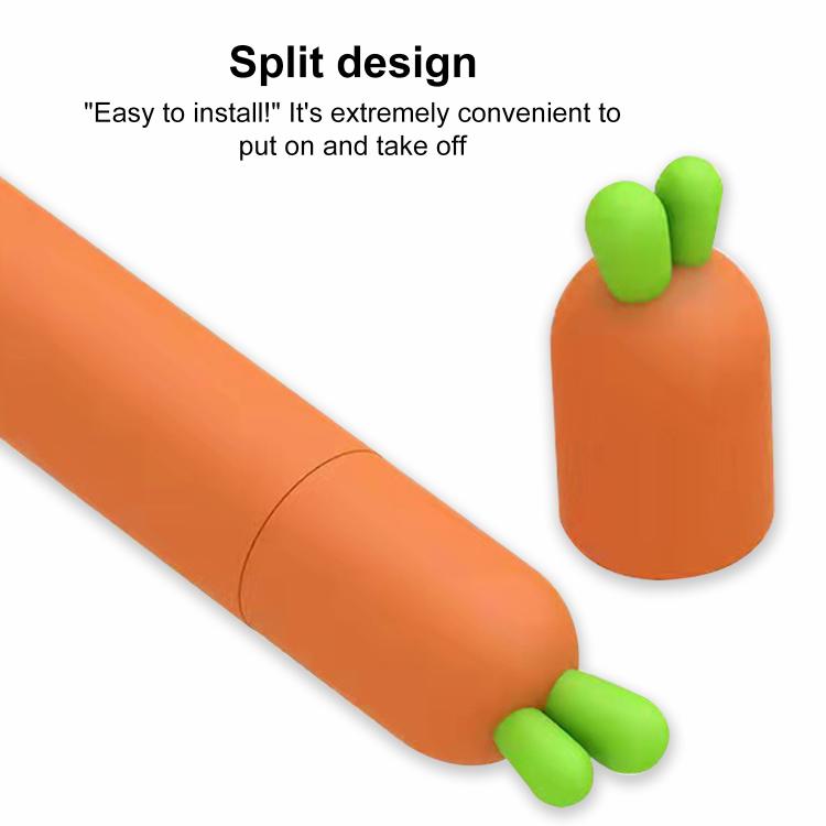 XDcase Cute Carrots Design Anti-Slip Silicone Stylus Pen Sleeve, For Apple Pencil Pro / 2