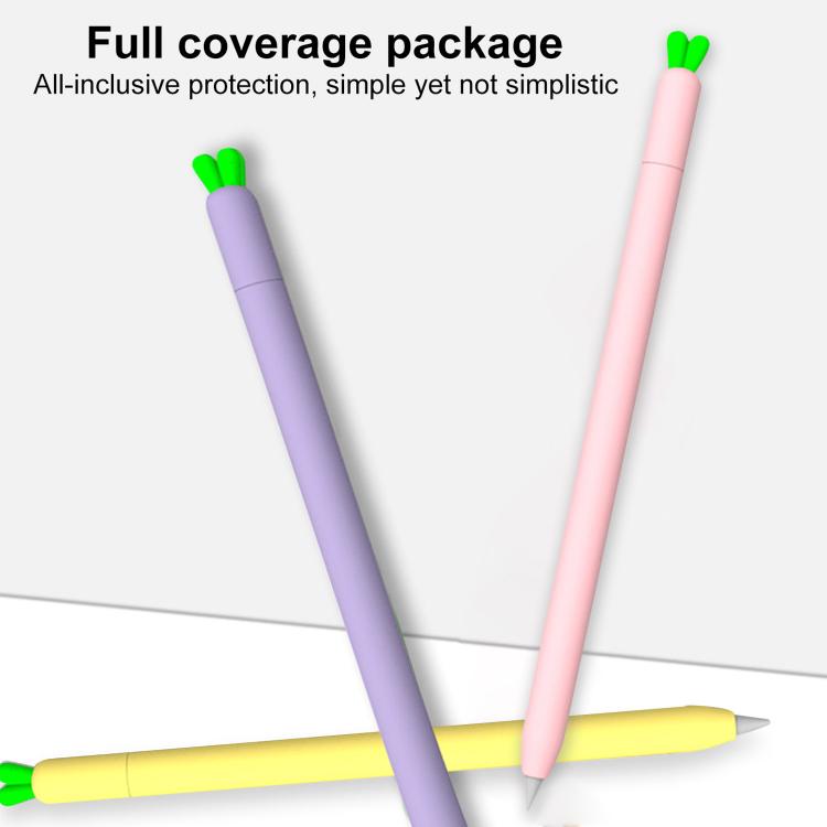 XDcase Cute Carrots Design Anti-Slip Silicone Stylus Pen Sleeve, For Apple Pencil Pro / 2