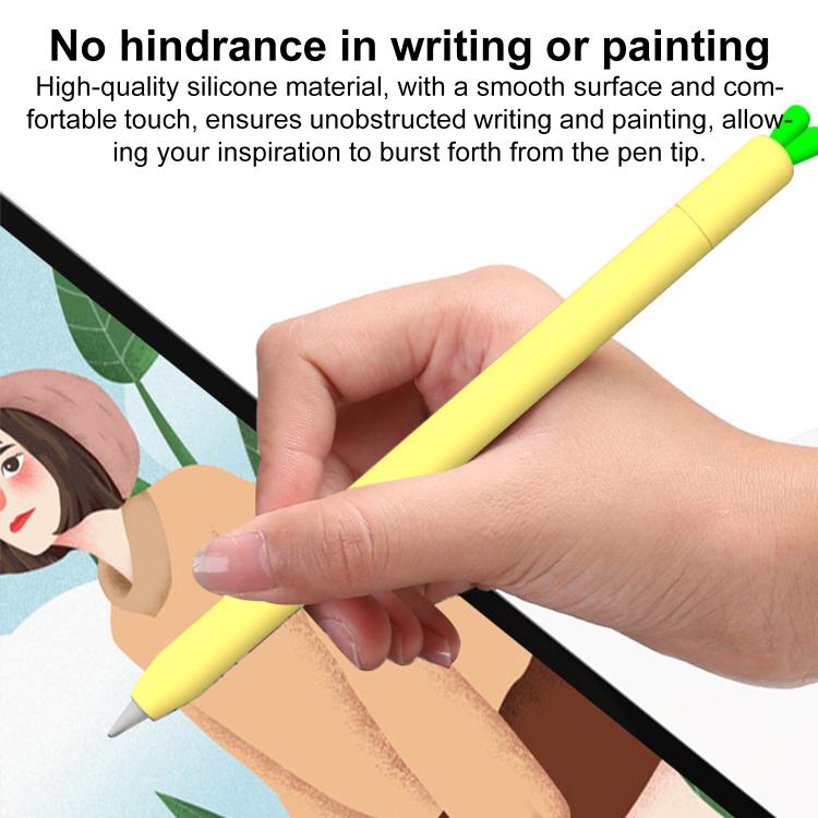 XDcase Cute Carrots Design Anti-Slip Silicone Stylus Pen Sleeve, For Apple Pencil Pro / 2