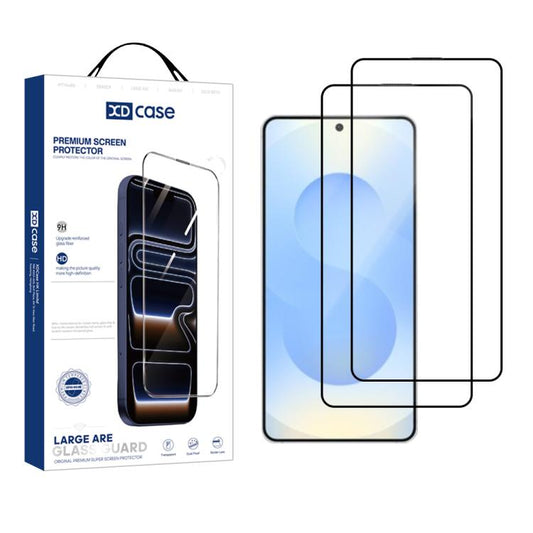 XDcase 2pcs / Pack Silk Screen Printed HD Tempered Glass Film, Support Fingerprint Unlock, For Samsung Galaxy S26+ 5G, For Samsung Galaxy S26 Ultra 5G, For Samsung Galaxy S26 5G, For Samsung Galaxy S25 5G, For Samsung Galaxy S25+ 5G                    ...