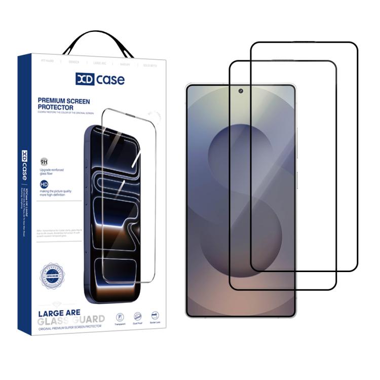 XDcase 2pcs / Pack Silk Screen Printed HD Tempered Glass Film, Support Fingerprint Unlock, For Samsung Galaxy S26+ 5G, For Samsung Galaxy S26 Ultra 5G, For Samsung Galaxy S26 5G, For Samsung Galaxy S25 5G, For Samsung Galaxy S25+ 5G                    ...