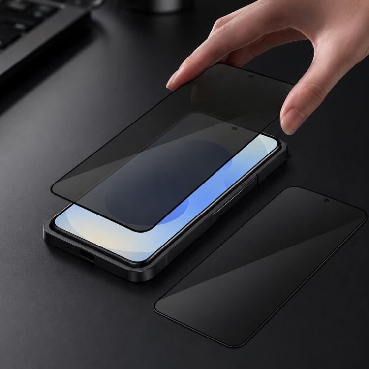 XDcase 2pcs / Pack Silk Screen Printed Anti-Peep Tempered Glass Screen Protector, Support Fingerprint Unlock, For Samsung Galaxy S26+ 5G, For Samsung Galaxy S26 Ultra 5G, For Samsung Galaxy S26 5G, For Samsung Galaxy S25 5G, For Samsung Galaxy S25+ 5G ...