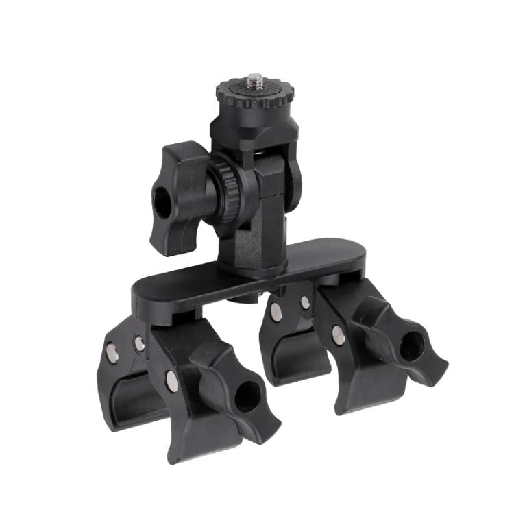 Universal Action Camera Bicycle Handlebar Double-Crab Clamp, With Adapter & Screw, Single Clamp, With Extension Rod & Adapter & Screw, With Extension Rod