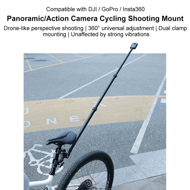 Universal Action Camera Bicycle Handlebar Double-Crab Clamp, With Adapter & Screw, Single Clamp, With Extension Rod & Adapter & Screw, With Extension Rod