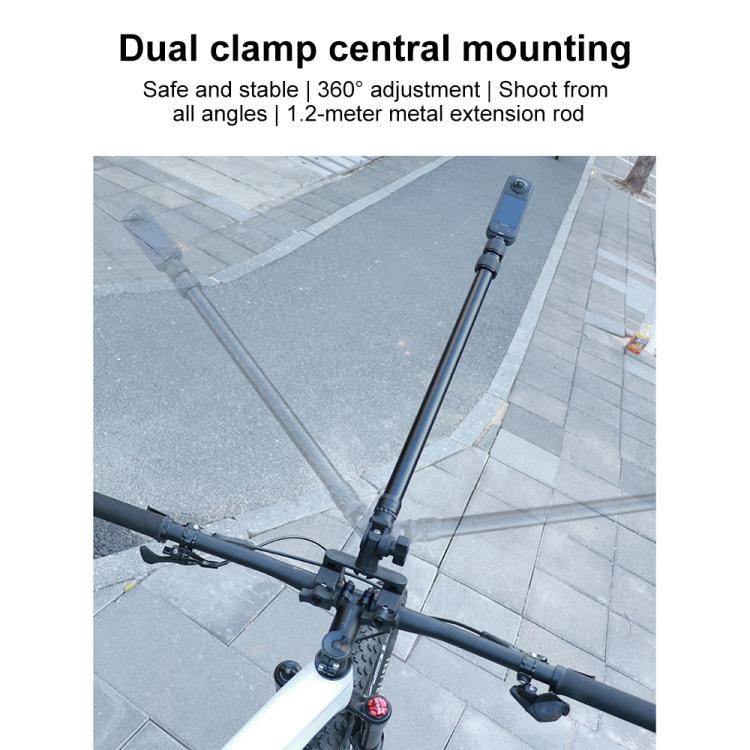 Universal Action Camera Bicycle Handlebar Double-Crab Clamp, With Adapter & Screw, Single Clamp, With Extension Rod & Adapter & Screw, With Extension Rod
