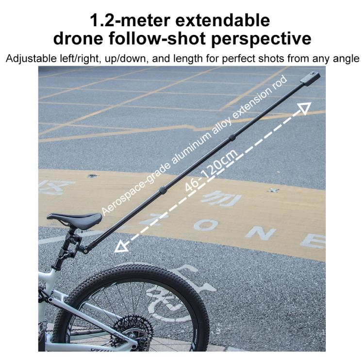 Universal Action Camera Bicycle Handlebar Double-Crab Clamp, With Adapter & Screw, Single Clamp, With Extension Rod & Adapter & Screw, With Extension Rod