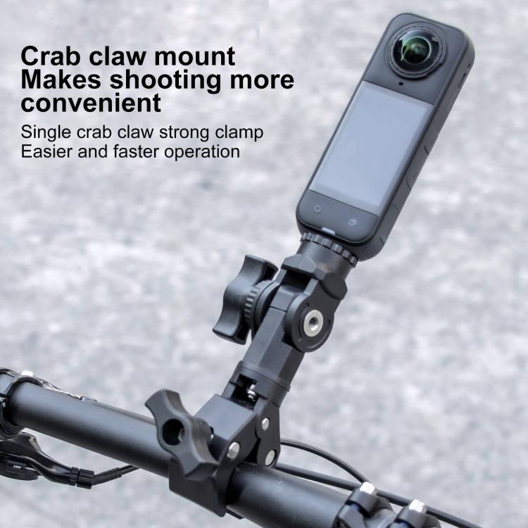Universal Action Camera Bicycle Handlebar Single-Crab Clamp, Single Clamp, With Adapter & Screw