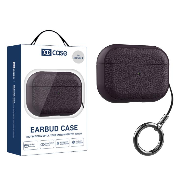 XDcase Lychee Texture TPU Earbuds Case with Buckle, For AirPods Pro 3, For AirPods 4, For AirPods Pro 2 / 1