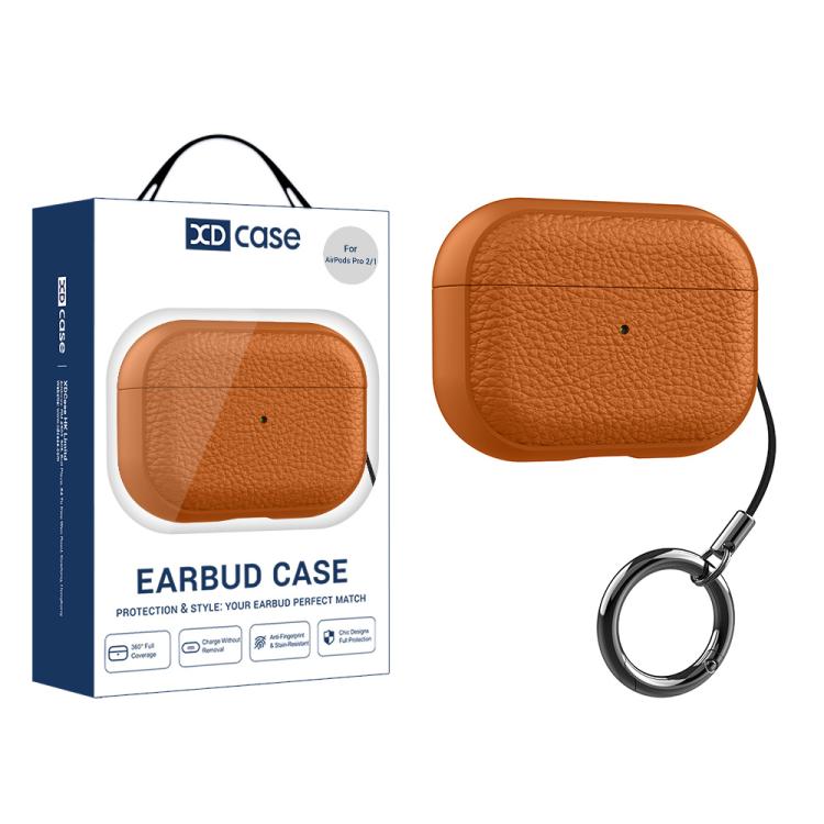 XDcase Lychee Texture TPU Earbuds Case with Buckle, For AirPods Pro 3, For AirPods 4, For AirPods Pro 2 / 1