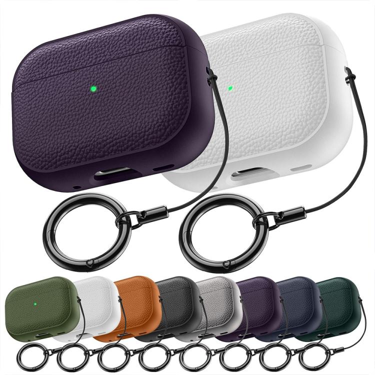 XDcase Lychee Texture TPU Earbuds Case with Buckle, For AirPods Pro 3, For AirPods 4, For AirPods Pro 2 / 1