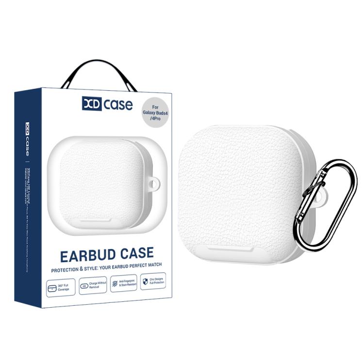XDcase Lychee Texture Earbuds Case with Holder, For Samsung Galaxy Buds4 / 4 Pro
