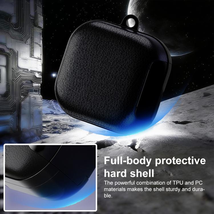 XDcase Lychee Texture Earbuds Case with Holder, For Samsung Galaxy Buds4 / 4 Pro